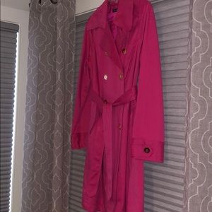 Pink trench coat